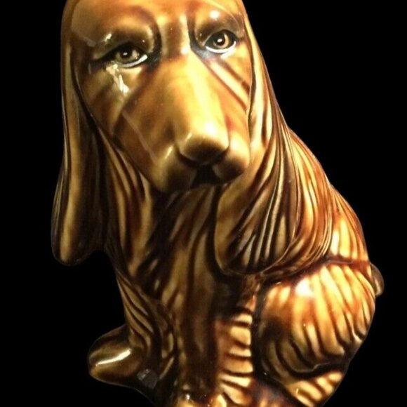 Unbranded  Brown Spaniel Ceramic Dog Collectible 6 Inch Soulful Eyed Figurine - Picture 5 of 9